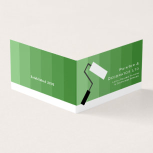 Groene ombre & Paint Roller, schilder & decorator Visitekaartje