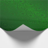 Groene Ombre Sneeuwvlok Damaskpatroon Cadeaupapier (Hoek)