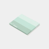 Groene ombre Striped Butterfly Personalized Post-it® Notes (Schuin)