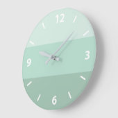 Groene Ombre Striped Large Clock Grote Klok (Hoek)