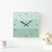 Groene ombre Striped Square Wall klok (Huis)