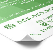 Groene ombre Stripes, schilder & decorator Poster (Hoek)