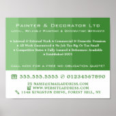 Groene ombre Stripes, schilder & decorator Poster (Voorkant)