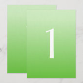 Groene Ombre Tafelnummer Bruiloft (Voorkant / Achterkant)