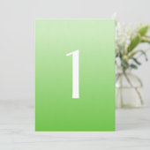 Groene Ombre Tafelnummer voor Huwelijk (Staand voorkant)