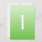 Groene Ombre Tafelnummer voor Huwelijk (Achterkant)