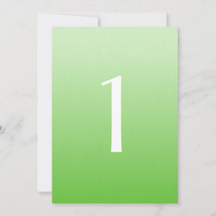 Groene Ombre Tafelnummer voor Huwelijk