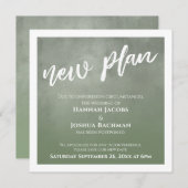 Groene Ombre uitgesteld bruiloft nieuwe plan Kaart (Voorkant / Achterkant)