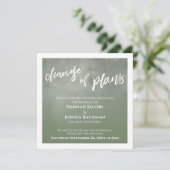 Groene Ombre Uitgestelde Trouwdag Wijziging van Pl Kaart (Staand voorkant)