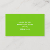 Groene Ombre Waterverf Apple School Docent Visitekaartje (Achterkant)