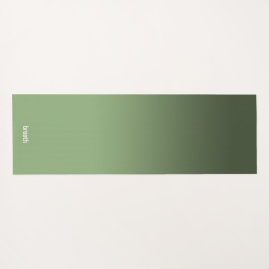 Groene Ombre Yoga Mat-Flow in kleur, Gemalen in Ru Yogamat (Achterkant (horizontaal))