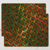 'Groene omgezette ogen', krassen of rood raster. Menu (Voorkant / Achterkant)