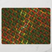 'Groene omgezette ogen', krassen of rood raster. Menu (Achterkant)