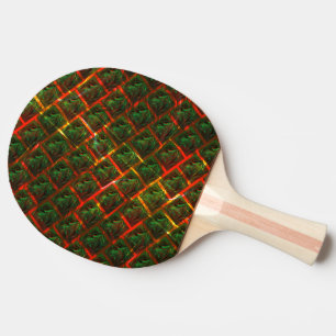 'Groene omgezette ogen', krassen of rood raster. Tafeltennisbatje