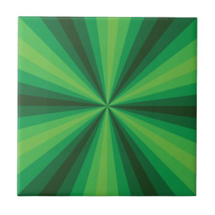 Groene omhulling optische illusie tegeltje