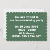 Groene omhullingsuitnodiging kaart (Achterkant)