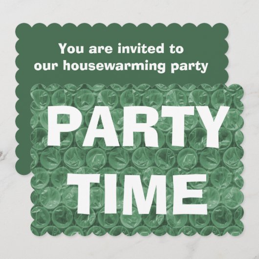 Groene omhullingsuitnodiging kaart (Voorkant / Achterkant)