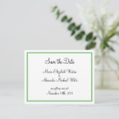 Groene Omlijning Save the Date Aankondigingen (Staand voorkant)