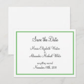 Groene Omlijning Save the Date Aankondigingen (Voorkant / Achterkant)