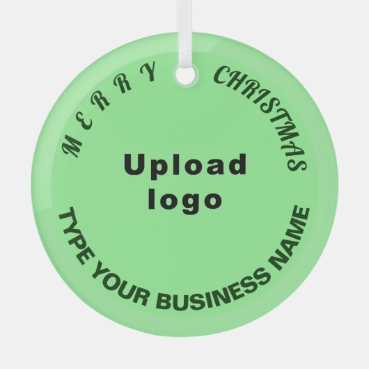 Groene omloop voor zakelijke kerstverlichting glas ornament (Voorkant)
