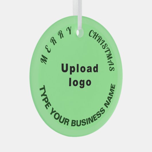 Groene omloop voor zakelijke kerstverlichting glas ornament (Voorkant Rechts)