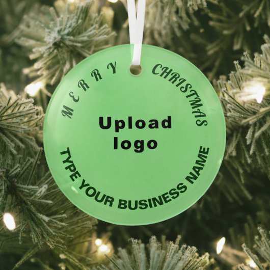 Groene omloop voor zakelijke kerstverlichting glas ornament (Insitu)