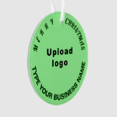 Groene omloop voor zakelijke kerstverlichting ornament (voorkant)