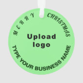 Groene omloop voor zakelijke kerstverlichting ornament (achterkant)