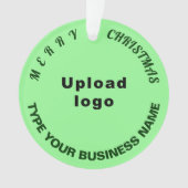 Groene omloop voor zakelijke kerstverlichting ornament (voorkant)