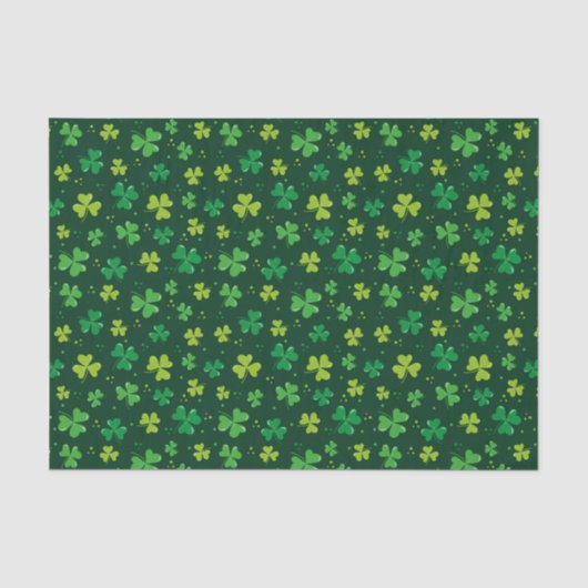 Groene Omslag St. Patrick's Day Tissuepapier (Voorkant)