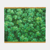 Groene omvergooibladeren met waterdruppels fleece deken (Voorkant (Horizontaal))