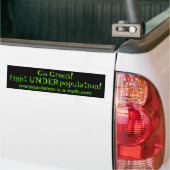 groene ondermaatse bumpersticker (Op Truck)