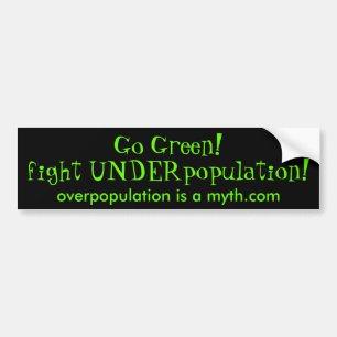 groene ondermaatse bumpersticker