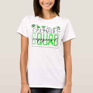 Groene Ondersteuning Squad Lymfoom Kanker Aandacht T-shirt