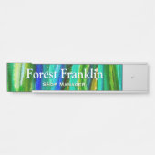 Groene Onderwater Alcohol Inkten Kunst Bureaunaamb Deurbordje (Voorkant)