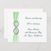 Groene Oneindigheid Trouwontvangstkaart Kaart (Voorkant / Achterkant)