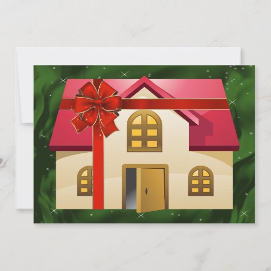 groene onroerend goed Kerstkaarten Feestdagenkaart (Voorkant)