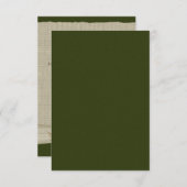 Groene Ontvangst met Dennenappels en Jute Kaart (Voorkant / Achterkant)