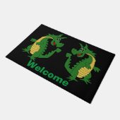 Groene ontwerpopening voor dragon deurmat (Schuin)