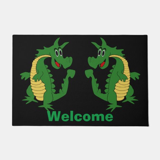 Groene ontwerpopening voor dragon deurmat (Voorkant)