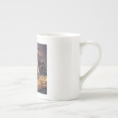 Groene Oog Halloween Heks op Jack-O-Lantern's Porselein Kop (Rechts)