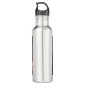 Groene Oog Halloween Heks op Jack-O-Lantern's Waterfles (Achterkant)