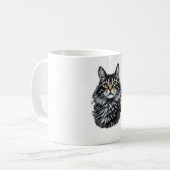 Groene Oog Kat  Koffiemok (Voorkant links)