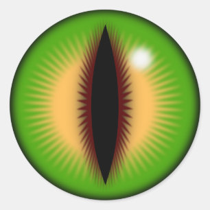 Groene oog van een draak ronde sticker