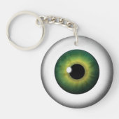 Groene Oogbal Ronde Tweezijdige Acryl Sleutelhange Sleutelhanger (Voorkant)