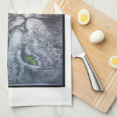 Groene oogkatten theedoek (Quarter Fold)