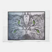 Groene oogkatten theedoek (Horizontaal)