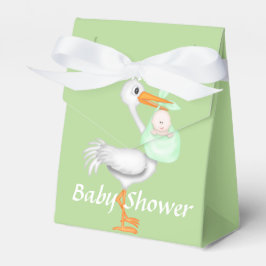 Groene Ooievaar Baby shower Favor Box Bedankdoosjes
