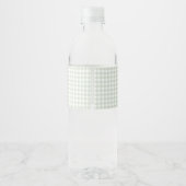 Groene ooievaar Baby shower waterflesetiketten Waterfles Etiket (Achterkant)