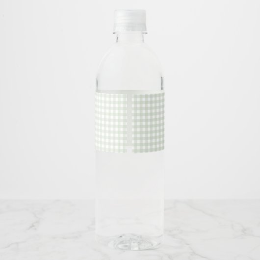 Groene ooievaar Baby shower waterflesetiketten Waterfles Etiket (Achterkant)